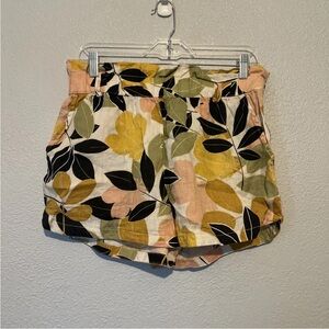 Revolve | Rachel Zoe 100% Linen Ivory Floral Print Shorts Size Medium